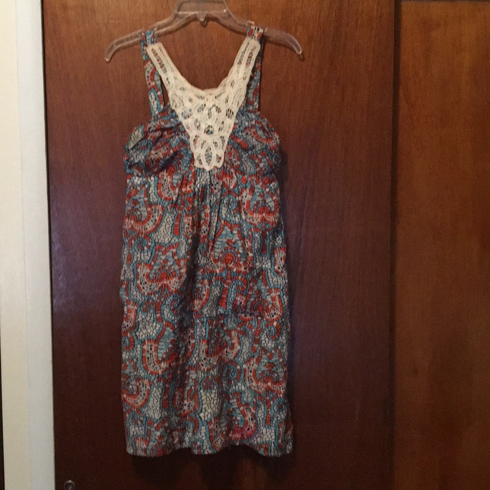 Prairie Mosaic print lace Dress size Small